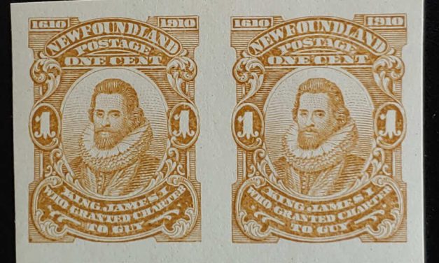 Nfld #87P VFNH 1910 1c Guy Trade Sample Proof Imperf Pair