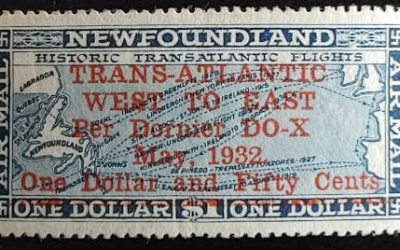 Newfoundland #C12 VF Mint 1932 $1.50 on $1 DO-X, owner’s b/s