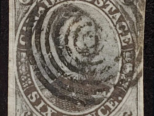 Canada #2 F/VF Used 1851 6d Prince Albert shade