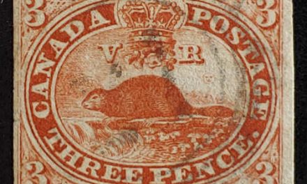 Canada #4c Fine+ Used 1852/57 3d Ribbed Paper