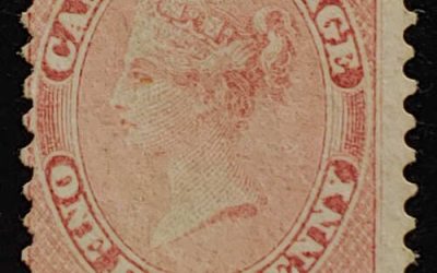 Canada #11 VG Used 1858 1/2d shade Misperf