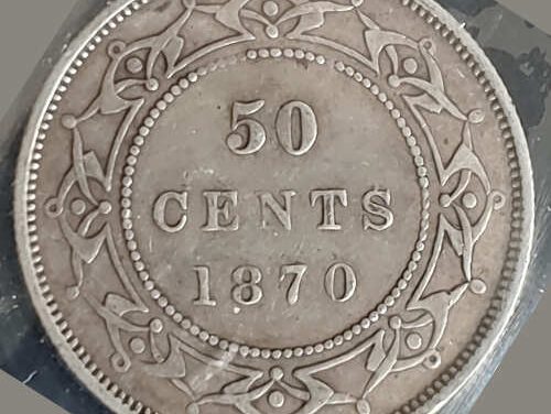 Newfoundland ICCS EF-40 1870 QV Silver 50 Cents