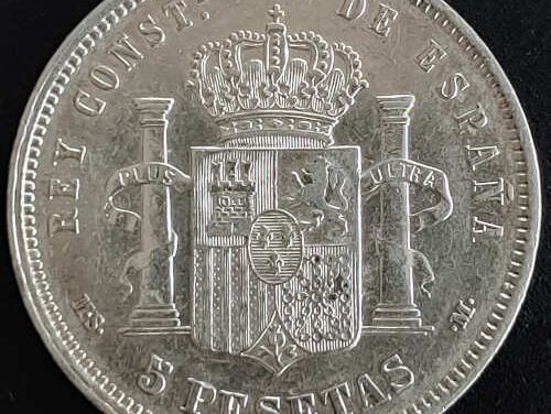 Spain XF 1885(85) MS-M Alfonso XII Silver 5 Pesetas