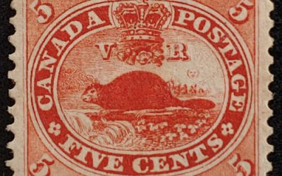 Canada #15 VF Mint HR 1859 5c Beaver shade