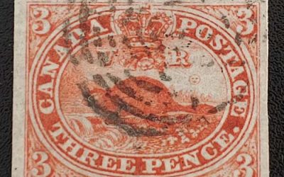 Canada #4d VF Used 1852/57 3d Beaver Thin Paper