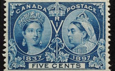 Canada #54 VFNH 1897 5c Jubilee shade