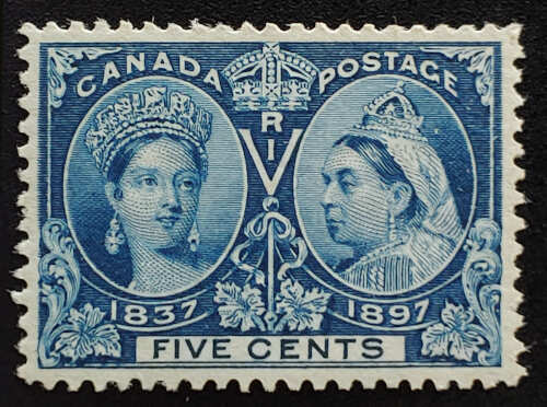 Canada #54 VFNH 1897 5c Jubilee shade