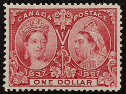 Canada #61 VF Unused 1897 $1 Jubilee