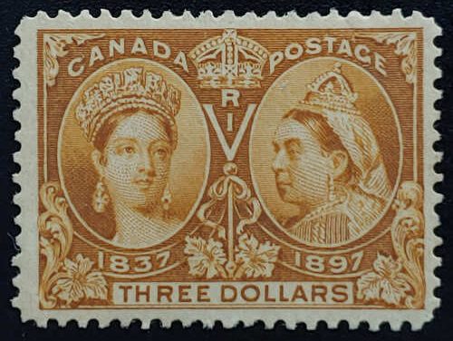 Canada #63 F/VF Unused 1897 $3 Jubilee
