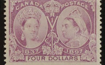 Canada #64 Fine Mint HR 1897 $4 Jubilee