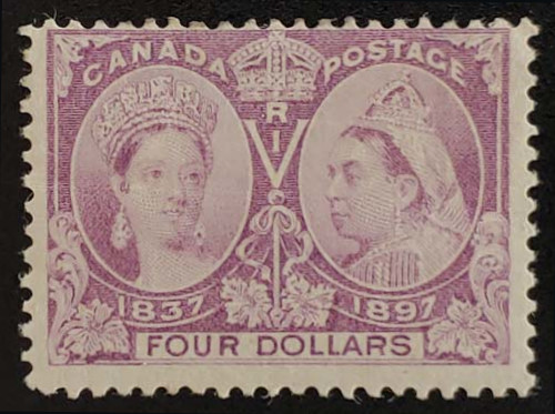 Canada #64 Fine Mint HR 1897 $4 Jubilee