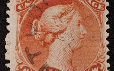 Canada #31 Fine 23 Mar 1869 Used 1c Laid Paper LQ, P.F. Cert.
