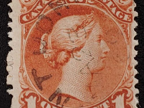 Canada #31 Fine 23 Mar 1869 Used 1c Laid Paper LQ, P.F. Cert.
