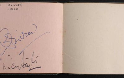 Vivien Leigh, Laurence Olivier 1942/53 Autograph Book (17 signatures)
