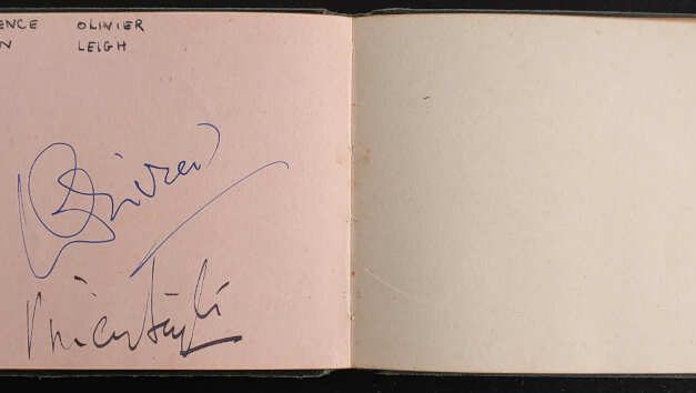 Vivien Leigh, Laurence Olivier 1942/53 Autograph Book (17 signatures)