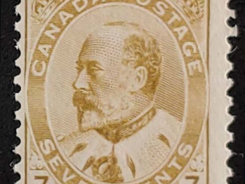 Canada #92 Fine 70 Never Hinged 1903 7c Edward VII w/ P.S.E. Cert.