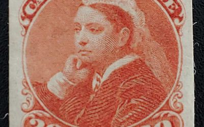 Canada #46a VF+ Mint HR 1893 20c Imperf Widow Weed
