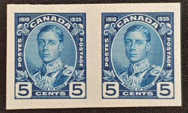 Canada #214P VF 1935 5c Prince of Wales Proof Pr, 800 made
