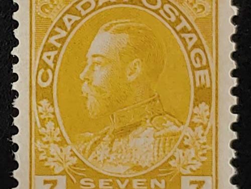Canada #113 XF 90 Never Hinged 1916 7c Admiral w/ P.S.E. cert.