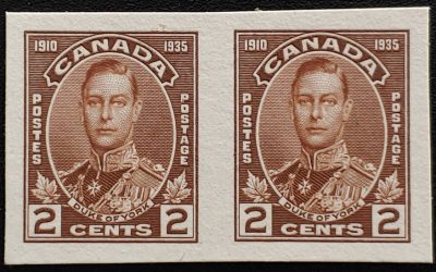 Canada #212P VF 1935 2c Duke of York Proof Pair