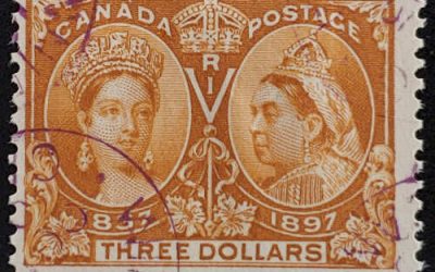Canada #63 Fine Magenta CDS Used 1897 $3 Jubilee