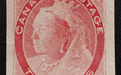 Canada #77d VF Unu 1899 2c Die II Imperf single, 500 made
