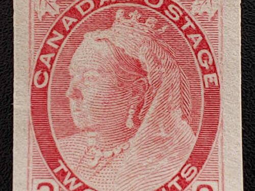Canada #77d VF Unu 1899 2c Die II Imperf single, 500 made