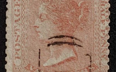 B.C. #2 barred oval Used 1860 2.5d QV shade