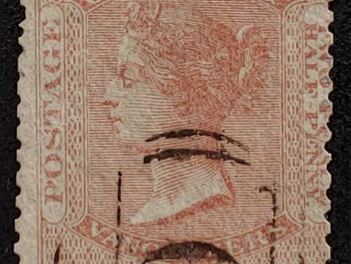 B.C. #2 barred oval Used 1860 2.5d QV shade