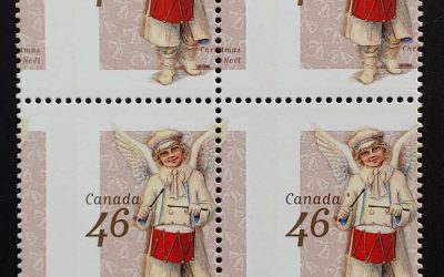 Canada #1815 Mover Hinged 1999 46c Dramatic Misperf Block