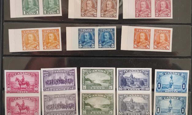 Canada #217P-227P VF 1935 George V Plate Proof Pairs Set