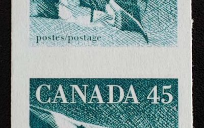 Canada #1396a VFNH 1995 45c Flag Imperforate Pair