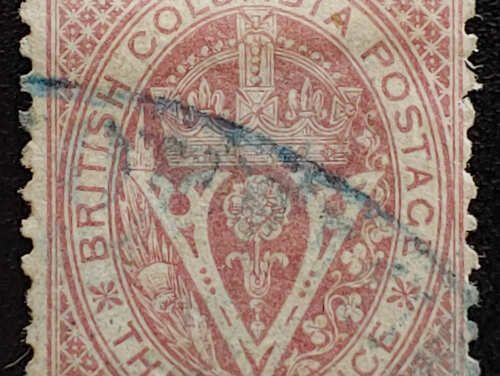 British Columbia #15 Fine Used 1869 10c on 3d