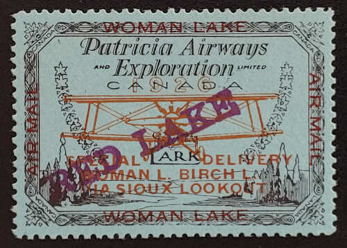 Patricia Airways #CL21a VF Mint 1926 Red Lake Ovpt