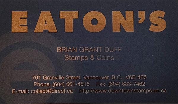 1994: Eaton’s coin and stamp department