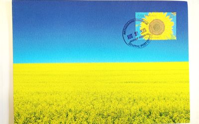 StampOutWar limited edition Ukraine support maxicards
