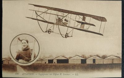 France Unu George Legagneaux 1910 Biplane Postcard