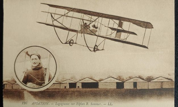 France Unu George Legagneaux 1910 Biplane Postcard