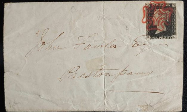 G.B. #1 1 Aug 1840 Edinburgh/Prestonpans FLS