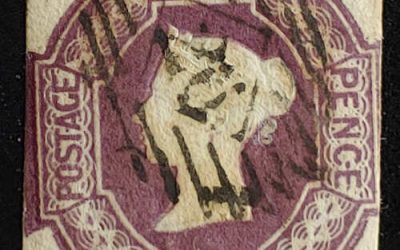 G.B. #7b Used 1854 6d embossed Shade