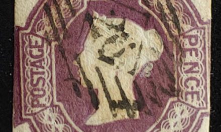 G.B. #7b Used 1854 6d embossed Shade