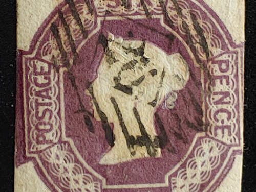 G.B. #7b Used 1854 6d embossed Shade