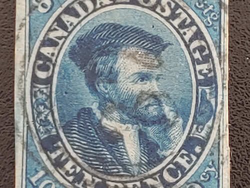 Canada #7 VF Used 1855 10d Cartier $2400