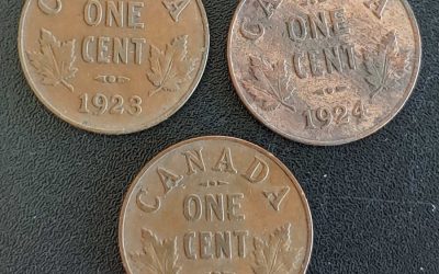 Canada Fine 1923-1925 George V key date Small Cent trio