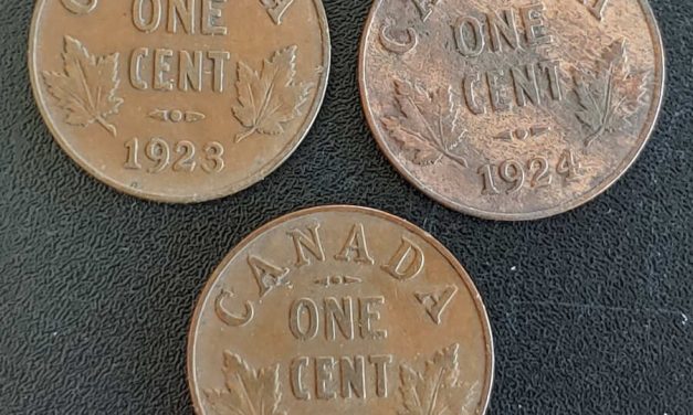 Canada Fine 1923-1925 George V key date Small Cent trio