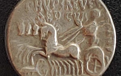 M. Aemilius Scaurus & P. Plautius Hypsaeus 58 BC 3.66g AR Denarius
