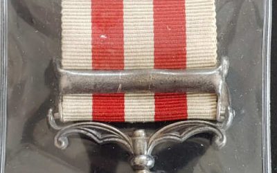 Indian Mutiny 1857/58 Silver Medal w/ Delhi clasp named to Sikh