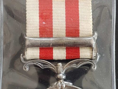 Indian Mutiny 1857/58 Silver Medal w/ Delhi clasp named to Sikh