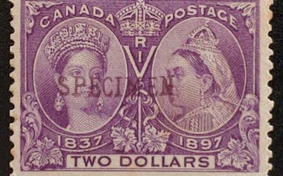 Canada #62P Fine Mint HR part OG 1897 $2 Specimen