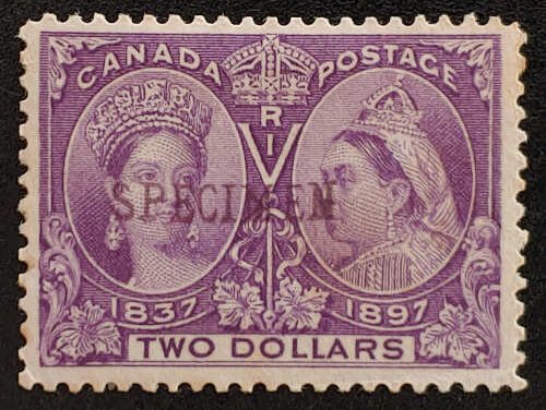 Canada #62P Fine Mint HR part OG 1897 $2 Specimen